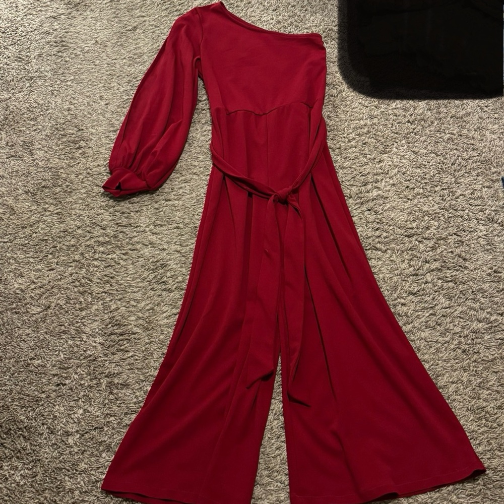 Elegant Red Women's Jumpsuit
